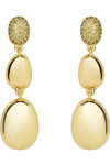 BREEZE Gold Plated Sterling SIlver Earrings with Zircons