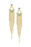 BREEZE Gold Plated Sterling SIlver Earrings with Crystals and Zircons