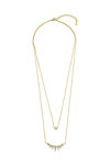 BREEZE Gold Plated Sterling Silver Necklace with Crystals and Zircons
