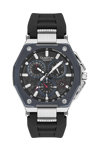 QUANTUM Powertech Chronograph Black Silicone Strap