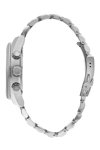 QUANTUM Powertech Dual Time Silver Metallic Bracelet