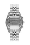 QUANTUM Powertech Dual Time Silver Metallic Bracelet