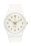 SWATCH White Bishop White Silicone Strap