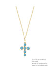 9ct Gold Cross with Turquoise by SAVVIDIS