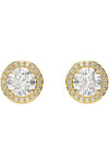 SWAROVSKI White Una stud earrings round cut