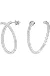 SWAROVSKI White Dextera hoop earrings round cut