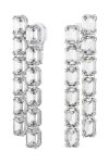 SWAROVSKI White Millenia clip earrings octagon cut (Long)