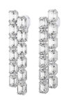 SWAROVSKI White Millenia clip earrings octagon cut (Long)