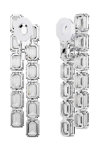 SWAROVSKI White Millenia clip earrings octagon cut (Long)