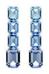 SWAROVSKI Blue Millenia drop earrings octagon cut