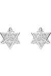 SWAROVSKI White Dextera stud earrings Star round cut