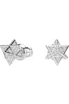 SWAROVSKI White Dextera stud earrings Star (round cut)