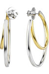 SWAROVSKI White Hyperbola hoop earrings round cut (Medium)