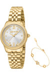 JUST CAVALLI Valentine Crystals Gold Stainless Steel Bracelet Gift Set