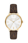 MICHAEL KORS Addyson Crystals Brown Synthetic Strap