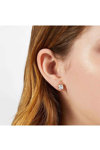 CHIARA FERRAGNI Classic Rhodium Plated Earrings with Zircons