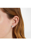 CHIARA FERRAGNI Classic Rhodium Plated Earrings with Zircons