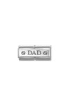 Σύνδεσμος (Link) NOMINATION 'Dad' από ανοξείδωτο ατσάλι και ασήμι 925