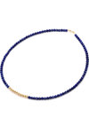 Κολιέ με Lapis Lazuli 4.0 mm SAVVIDIS με 14Κ χρυσό κούμπωμα