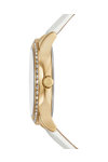 MICHAEL KORS Sage Crystals White Leather Strap