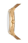 MICHAEL KORS Sage Crystals Brown Leather Strap