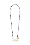LA COQUE FRANCAISE Elena 120 cm Phone Chain with Pearls and Lapis Lazzuli