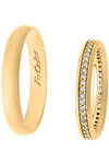 9ct Gold Wedding Rings with Zircons by FaCaD’oro