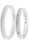 9ct White Gold Wedding Rings with Zircons by FaCaD’oro