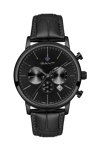 GANT Cleveland Dual Time Black Leather Strap