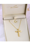 14ct Gold Cross by FaCaDoro with Zircons