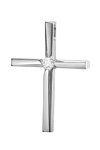 14ct White Gold Cross by TRIANTOS with Zircons