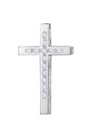 14ct White Gold Cross by TRIANTOS with Zircons