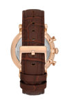 BEVERLY HILLS POLO CLUB Dual Time Brown Leather Strap