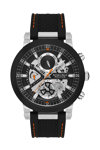 BEVERLY HILLS POLO CLUB Dual Time Black Rubber Strap