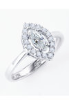 14ct White Gold Solitaire Ring by FaCaDoro with Zircons (No 53)
