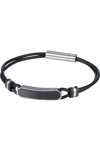CATERPILLAR Tread Men's Stainless Steel and PU Leather Bracelet