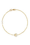 14ct Gold Bracelet with Zircons and Pearls by SAVVIDIS
