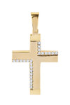 Βαπτιστικός σταυρός SAVVIDIS από χρυσό 14Κ με ζιργκόν