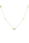 Necklace in 9K Gold with Infinity and Decorative Elements by Savvidis