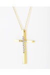 Cross for Baptism/ Christening in 9ct Gold Necklace with Zircons by SAVVIDIS