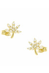 14ct Gold Earrings with Zircons by SAVVIDIS