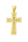 Βαπτιστικός σταυρός διπλής όψης SAVVIDIS από χρυσό 14Κ και ζιργκον