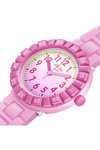 FLIK FLAK Pink Summer Splash with Pink Silicone Strap