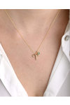 Necklace Zodiac Aries in 14ct gold with Ζircon by FaCaDoro