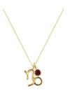 Necklace Zodiac Capricorn in 14ct gold with Ζircon by FaCaDoro