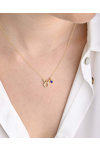 Necklace Zodiac Taurus in 14ct gold with Ζircon by FaCaDoro
