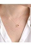 Necklace Zodiac Gemini in 14ct gold with Ζircon by FaCaDoro