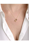 Necklace Zodiac Leo in 14ct gold with Ζircon by FaCaDoro