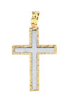 Βαπτιστικός σταυρός 14Κ Λευκόχρυσο και Χρυσό 14Κ FaCaDoro