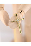 Cross 14ct Gold with Zircon FaCaDoro